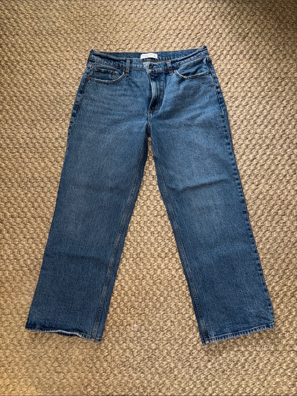 Abercrombie & Fitch Women's Straight Leg Jeans - Indigo Blue